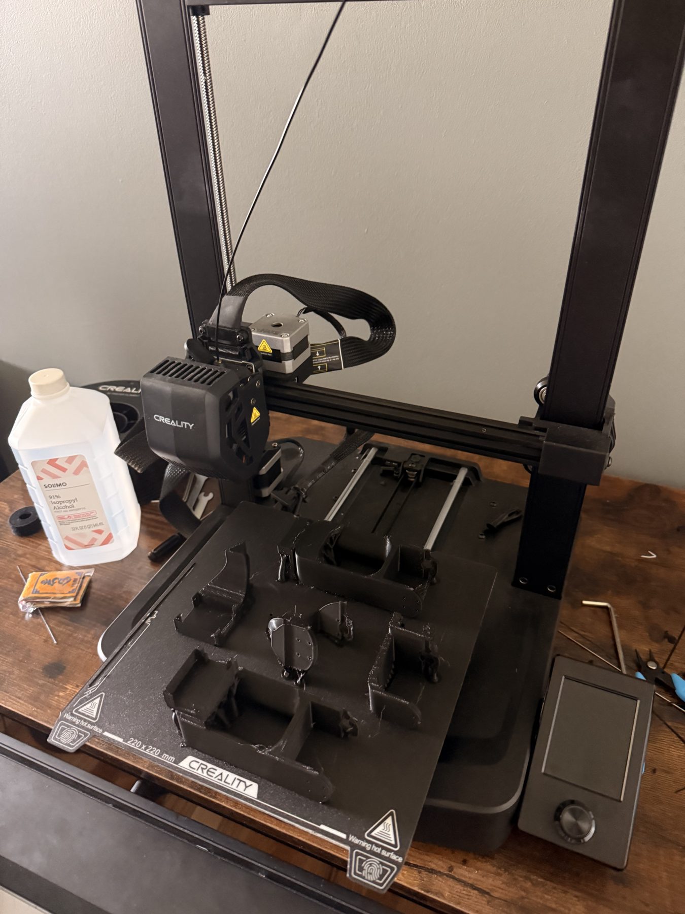 Printed segments on the bed